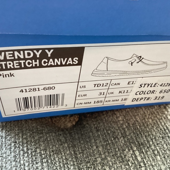 Hey Dude Toddler Girls' Wendy Canvas Casual Moccasin Sneakers, size 12 - Picture 8 of 12